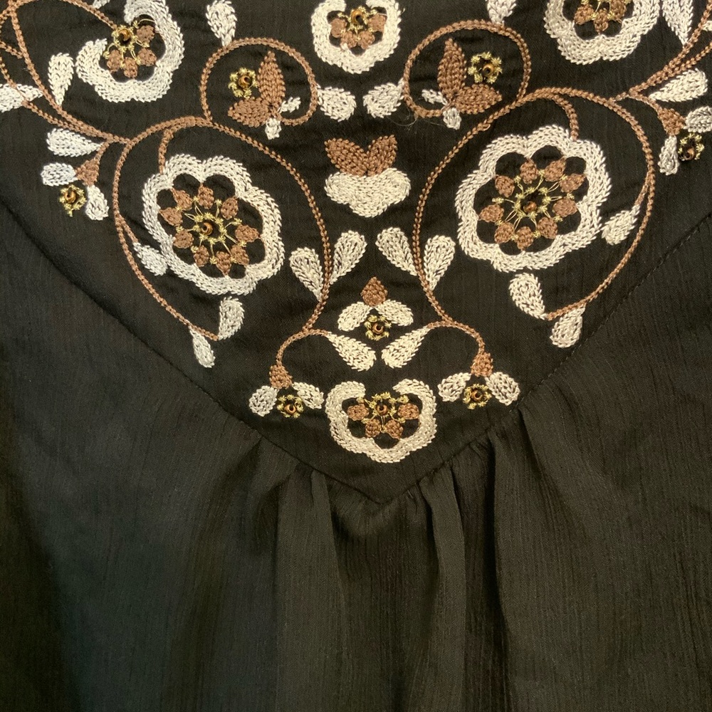 White House Black Market black blouse size large - Picture 2 of 7